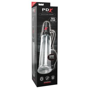 PDX Elite - 2u1 - penis pumpa i masturbator u jednom (prozirno)