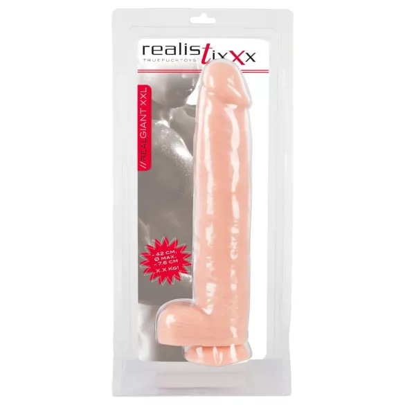 realistixxx - realistični dildo 3XL - ekstra veliki 42cm - natur