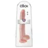 King Cock - veliki dildo s testisima 35 cm - natur
