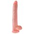 King Cock 14 veliki dildo s testisima (35 cm) - prirodna boja