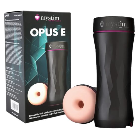 mystim Opus E Donut - elektro masturbator (prirodno-crni)