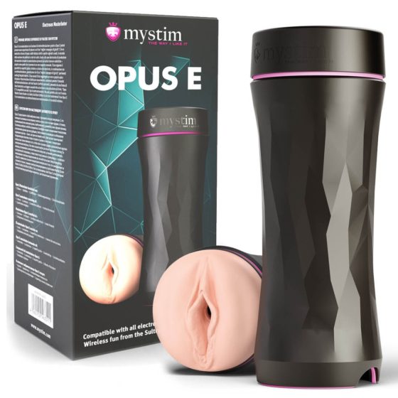 Mystim Opus E Vagina - električni masturbator za pičke (prirodno-crni)