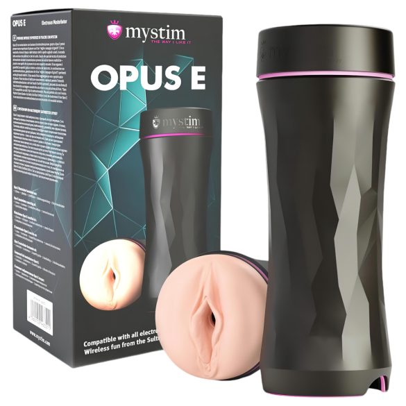 mystim Opus E Vagina - elektro umjetna vagina (prirodna-crna)