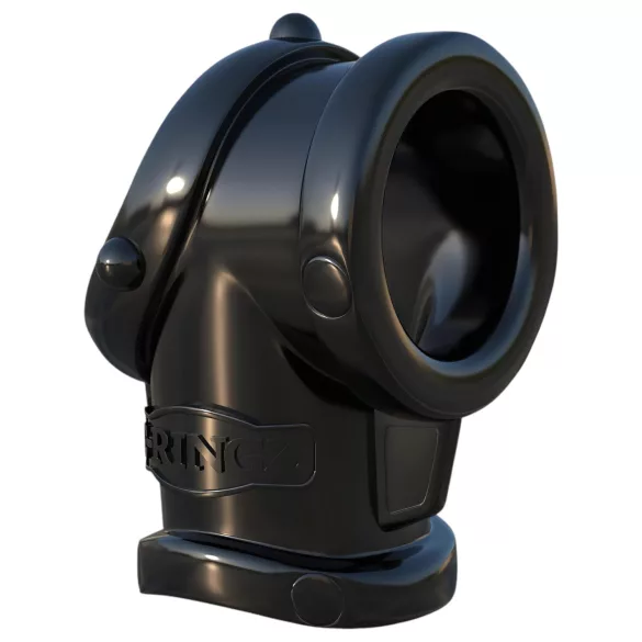 Pipedream Fantasy Cock Pipe - prsten za penis i prsten za istezanje mošnji (crni)