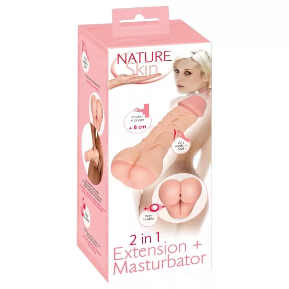 Nature Skin - masturbator i navlaka za penis - realistična koža - natur