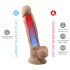 Silexd 7 - dildo s vakuumskom bazom - 17,5 cm - natur
