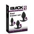 Black Velvet - silikon set analnih čepova (3 dijela) - crna