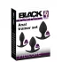 Black Velvets - analni plug set od silikona (3 komada) - crna
