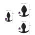 Black Velvets - analni plug set od silikona (3 komada) - crna