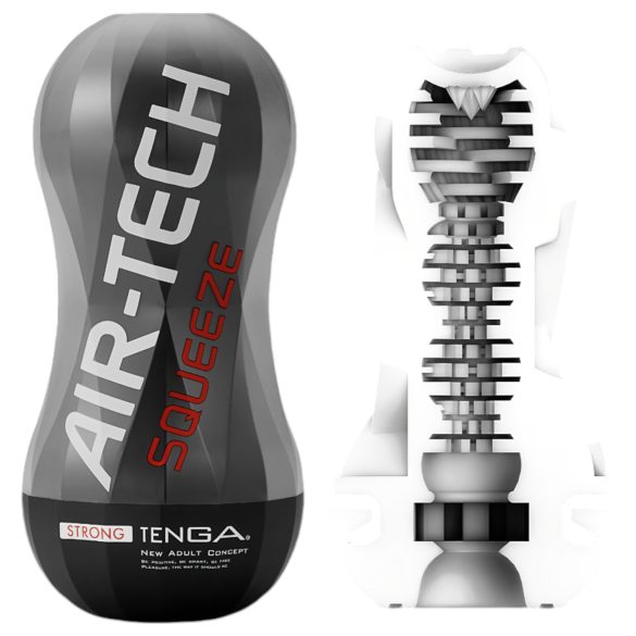 TENGA Air-Tech Squeeze Strong - crni vakuum masturbator
