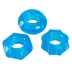   You2Toys - Rastezljivi - trio silikonskih prstenova za penis (plavi)