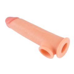   Realistixxx - omotač penisa s produžetkom prstena testisa - 19 cm (prirodni)
