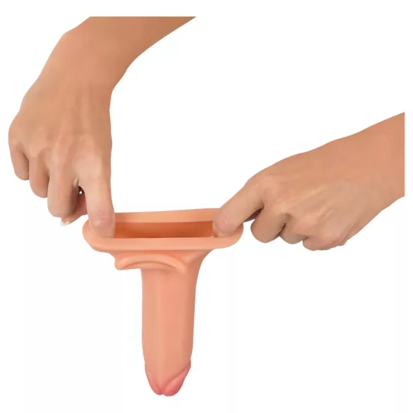 Realistixxx - penis navlaka s prstenom - produžuje penis - 19cm - natur