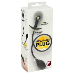You2Toys - analni čep na napuhavanje s kuglicama - crni
