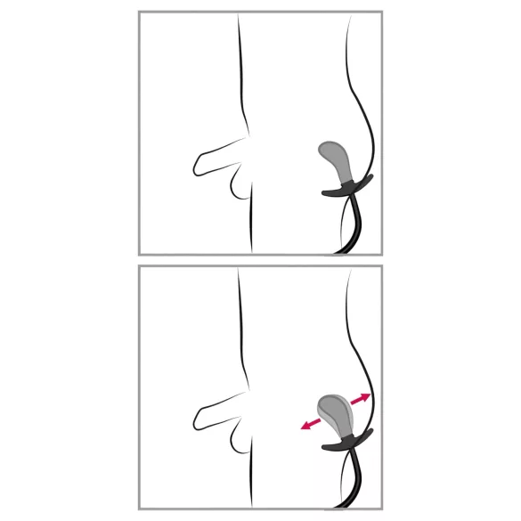 You2Toys - analni čep na napuhavanje s kuglicama - crni