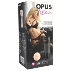  mystim OPUS Mica - realistična umjetna vagina masturbator - prirodno/crna