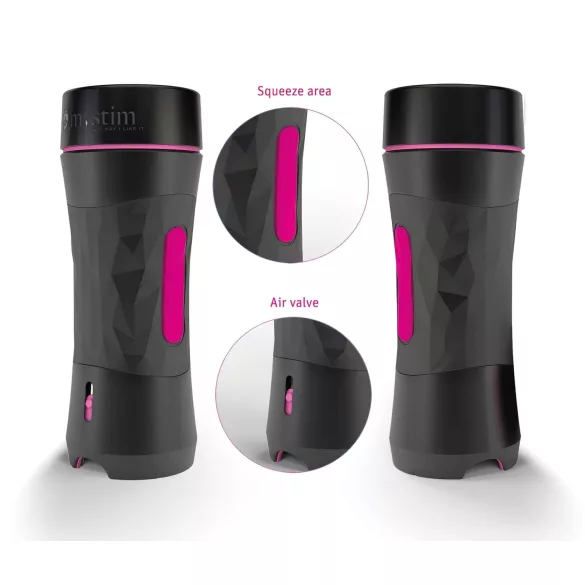 mystim OPUS Mica - realistična umjetna vagina masturbator - prirodno/crna