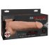 Fetish Strap-On 9 - pričvrstivi šuplji dildo s prskanjem (prirodni izgled)