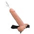 Fetish Strap-On 9 - pričvrstivi šuplji dildo s prskanjem (prirodni izgled)