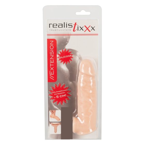 Realistixxx - omotač penisa s prstenom za testise - 16 cm (prirodni)