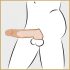 Realistixxx - prsten za penis s plaštom - 16 cm (natur)
