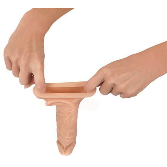 Realistixxx - omotač penisa s prstenom za testise - 16 cm (prirodni)
