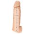 Realistixxx - prsten za penis s plaštom - 16 cm (natur)