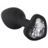 You2Toys analni plug s bijelim dijamantom (crni)