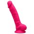 Silexd 7 - vakuumska, testis dildo - 17,5 cm (roza)
