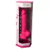 Silexd 7 - dildo s testisima i vakuumskim čepom - 17,5 cm (roza)