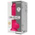 Silexd 9,5 - Dildo s vakuumskim držačem, s testisima - 24 cm (ružičasta)