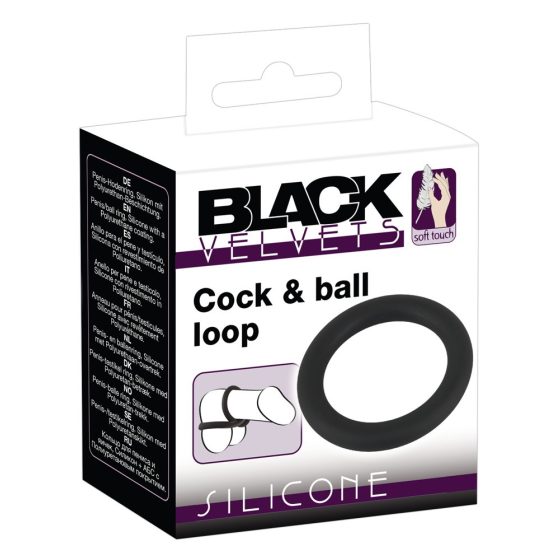 Black Velvet - silikonski prsten za penis (crni) - 5cm