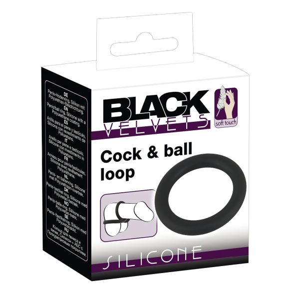 Black Velvet - silikonski prsten za penis (crni) - 5cm