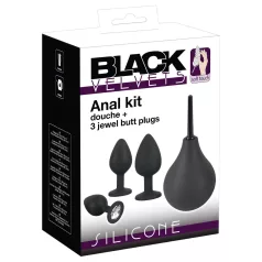 Black Velvets - set analnih čepova (4-dijelni, crni)