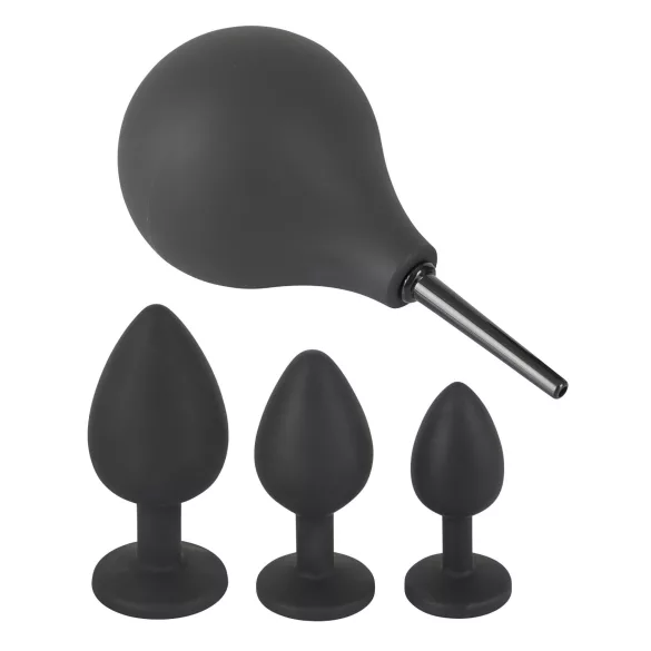 Black Velvets - set analnih čepova - 4 komada - crni