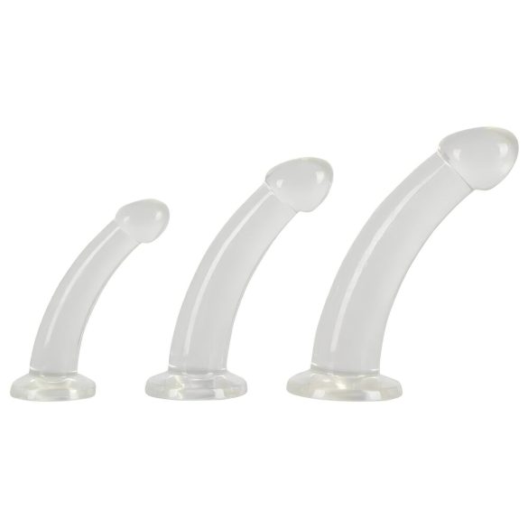 Kristalno Jasno - analni dildo set - 3 dijela (prozirno)