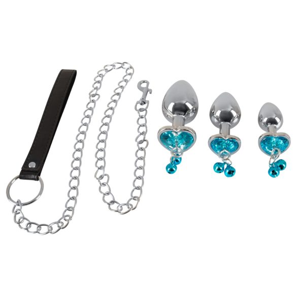 You2Toys - Set analnih čepova - analni set s povodcem (srebrna)