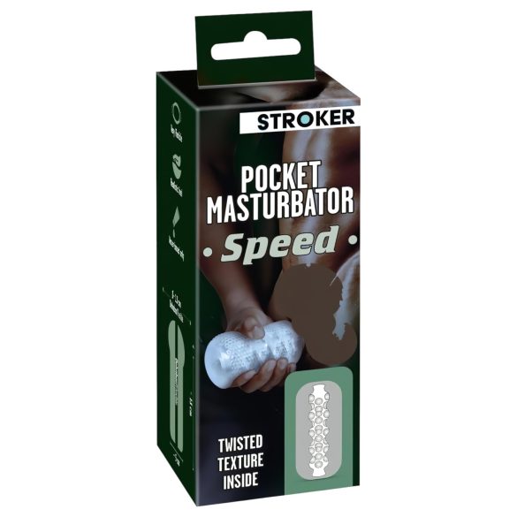 STROKER Speed - prozirni masturbator s umjetnom stražnjicom