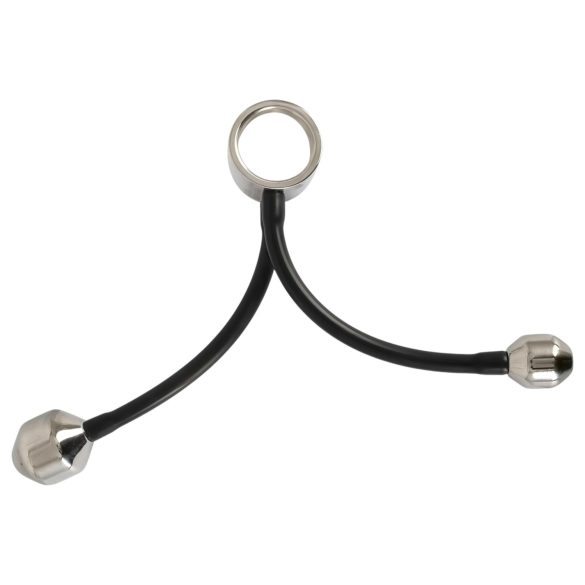 You2Toys Heavy Gear - prsten za penis i anus s utezima - crna