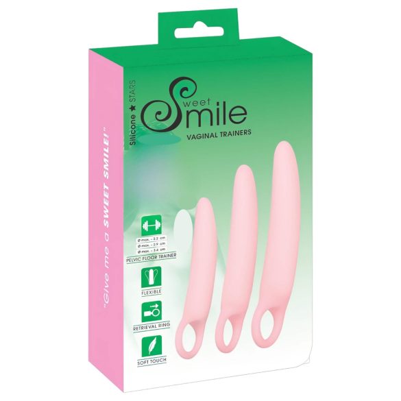 SMILE - Vaginalni trenažeri - set dilda - ružičasti (3 dijelna)