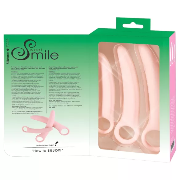 SMILE - set vaginalnih trenažera - dildo set - roza - 3 komada