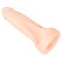 Realistixxx Double F - realistični dildo s prstenom za penis (prirodni)