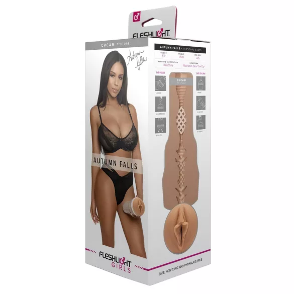 Fleshlight Autumn Falls Cream - realistična vagína - natur