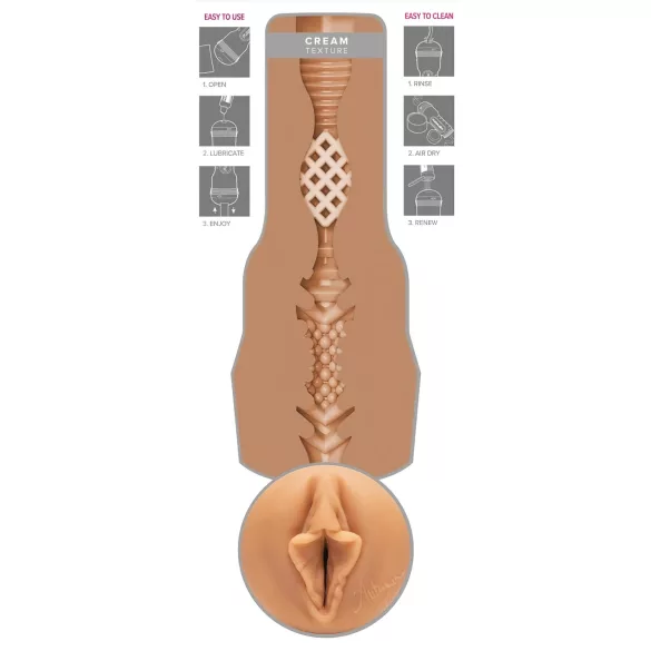 Fleshlight Autumn Falls Cream - realistična vagína - natur