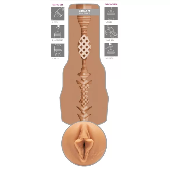 Fleshlight Autumn Falls Cream - realistična vagína - natur