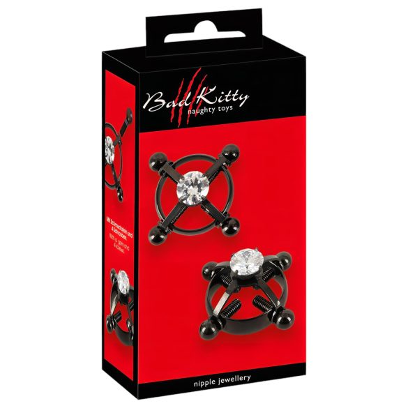 Bad Kitty - crni blistavi ukras za bradavice