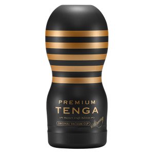 TENGA Premium Strong - masturbator za jednokratnu upotrebu (crni)