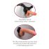 Real Feel Deluxe br.5 - realistični vibrator s testisima (natur)