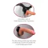 Real Feel Deluxe No.9 - realistični vibrator s testisima - natur boja