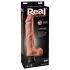 Real Feel Deluxe No.12 - realistični vibrator s testisima - natur